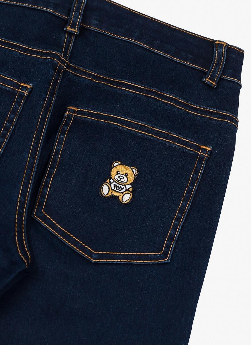 Разкроен деним Moschino Kids
